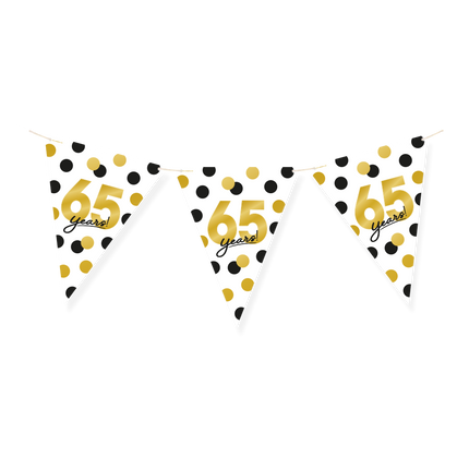 Feestbazaar Vlaggenlijn Celebration 65 Jaar Wit/Goud/Zwart