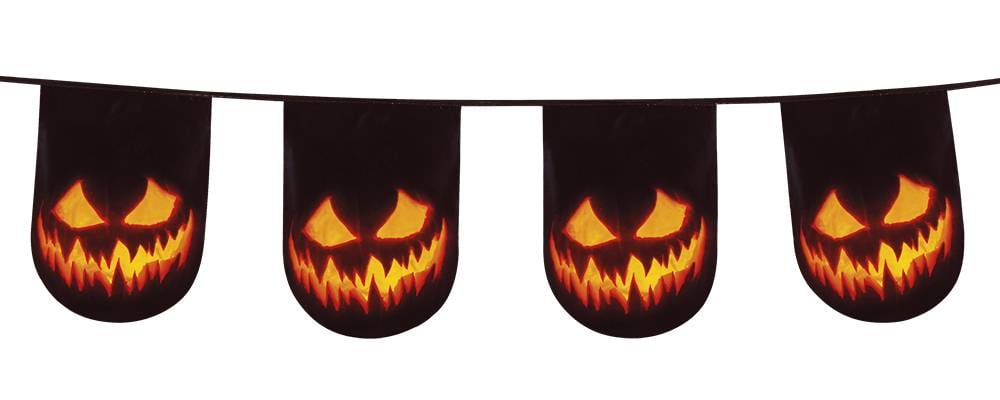 Feestbazaar Vlaggenlijn Creepy Pumpkin dubbelzijdig (6 m)