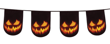 Feestbazaar Vlaggenlijn Creepy Pumpkin dubbelzijdig (6 m)