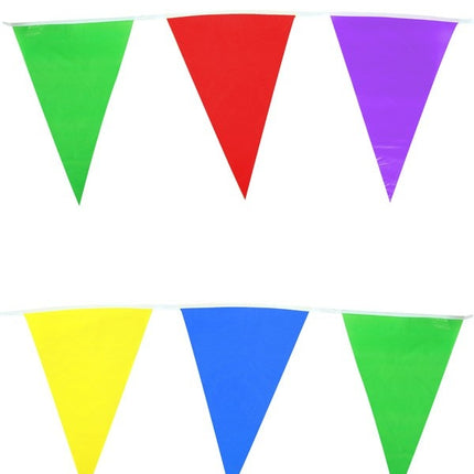Feestbazaar Vlaggenlijn diverse kleuren 10m