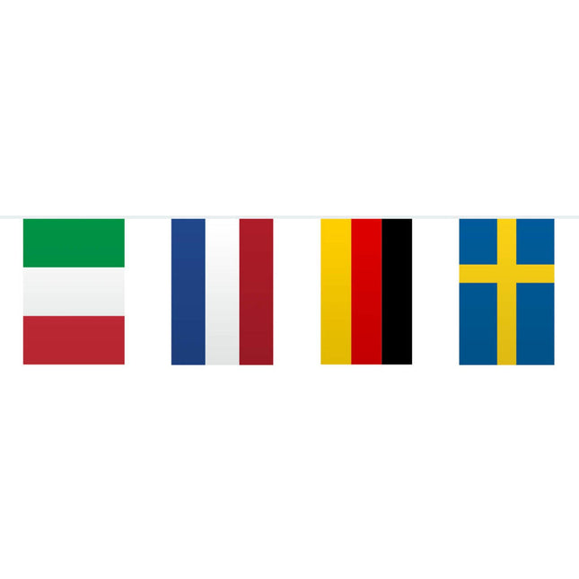 Feestbazaar Vlaggenlijn Europa Vierkant (10m)