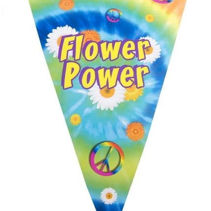 Feestbazaar Vlaggenlijn Flower Power (5m)