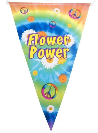 Feestbazaar Vlaggenlijn Flower Power (5m)