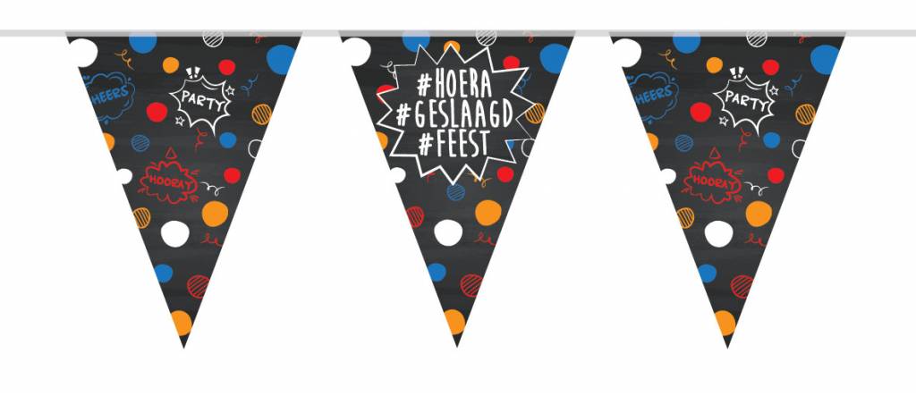Feestbazaar Vlaggenlijn Geslaagd Hoera