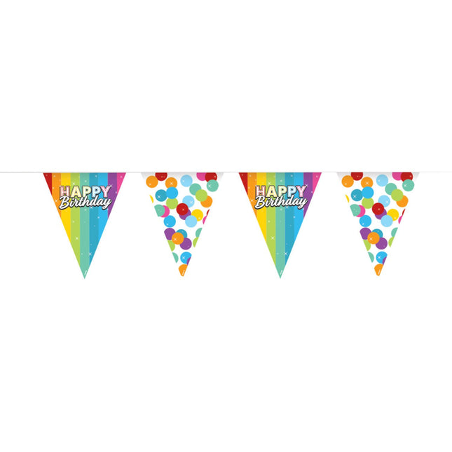 Feestbazaar Vlaggenlijn Happy Birthday Rainbow (6m)