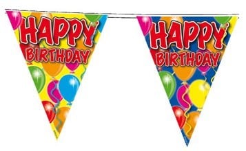 Feestbazaar Vlaggenlijn Happy Birthday
