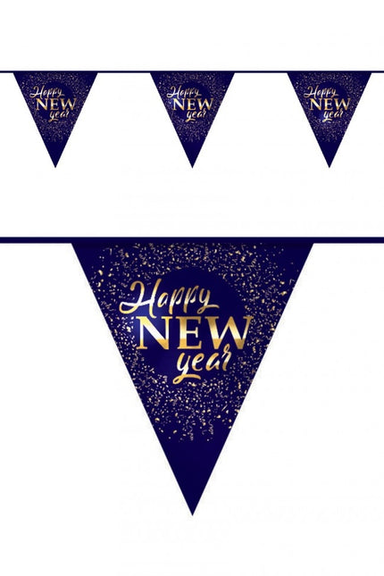 Feestbazaar Vlaggenlijn Happy New Year hotstamp 6m
