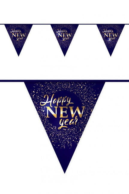 Feestbazaar Vlaggenlijn Happy New Year hotstamp 6m