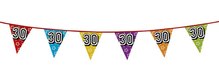 Feestbazaar Vlaggenlijn Holografisch 30 Jaar - 8 Meter