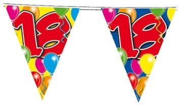 Feestbazaar Vlaggenlijn leeftijd '18'