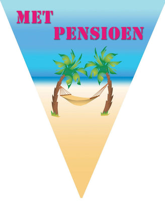 Feestbazaar Vlaggenlijn 'Met Pensioen' - 5m