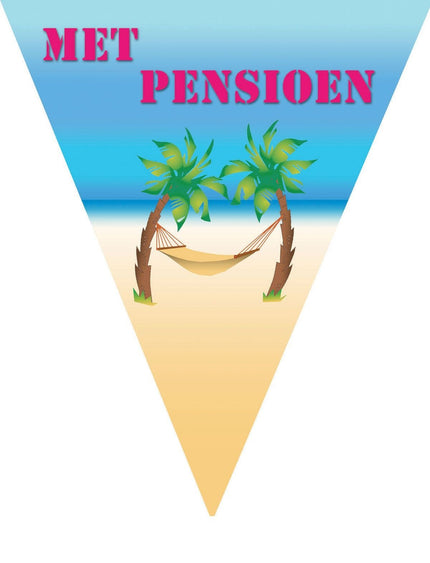 Feestbazaar Vlaggenlijn 'Met Pensioen' - 5m
