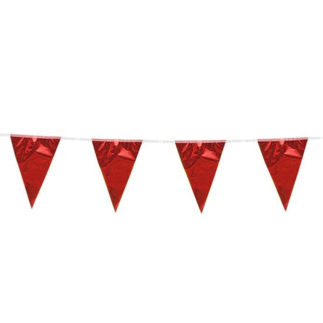 Feestbazaar Vlaggenlijn Metallic Rood (10m)
