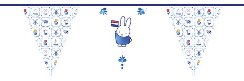Feestbazaar Vlaggenlijn Nijntje Delfts Blauw 10m