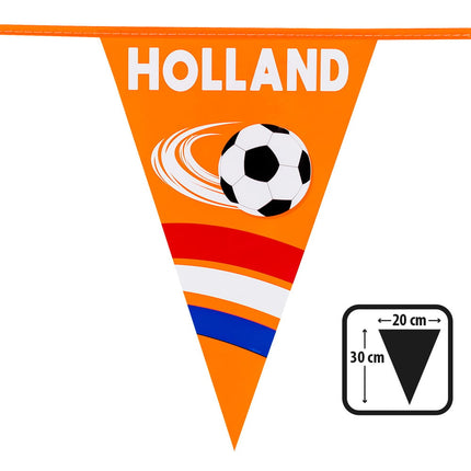 Feestbazaar Vlaggenlijn oranje Holland Voetbal (6m)