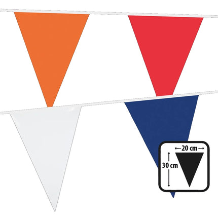 Feestbazaar Vlaggenlijn Oranje-Rood-Wit-Blauw (10m)