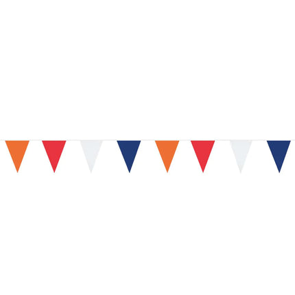 Feestbazaar Vlaggenlijn Oranje-Rood-Wit-Blauw (10m)