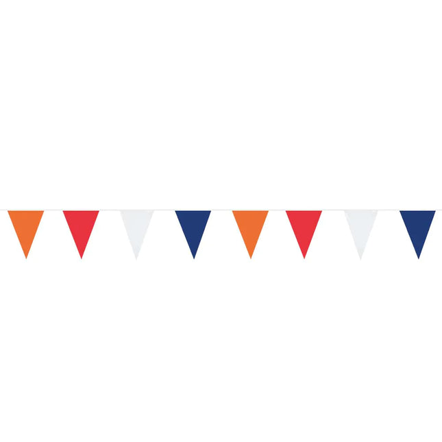 Feestbazaar Vlaggenlijn Oranje-Rood-Wit-Blauw (10m)