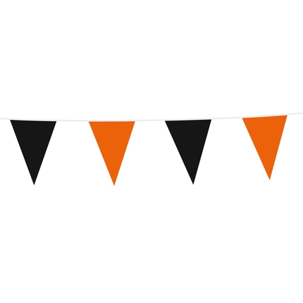 Feestbazaar Vlaggenlijn Oranje/Zwart (10m)