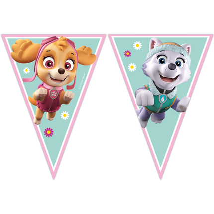 Feestbazaar Vlaggenlijn Paw Patrol Skye en Everest (2,3m)