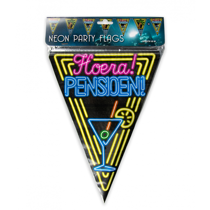 Feestbazaar Vlaggenlijn Pensioen Neon - 10 Meter