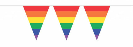 Feestbazaar Vlaggenlijn regenboog 10 m