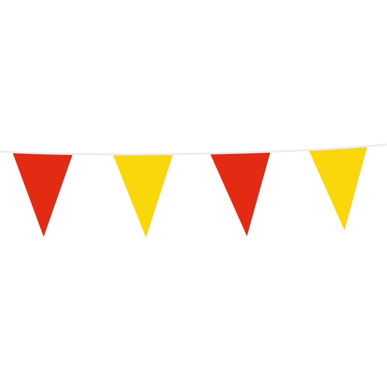Feestbazaar Vlaggenlijn Rood/Geel (10m)
