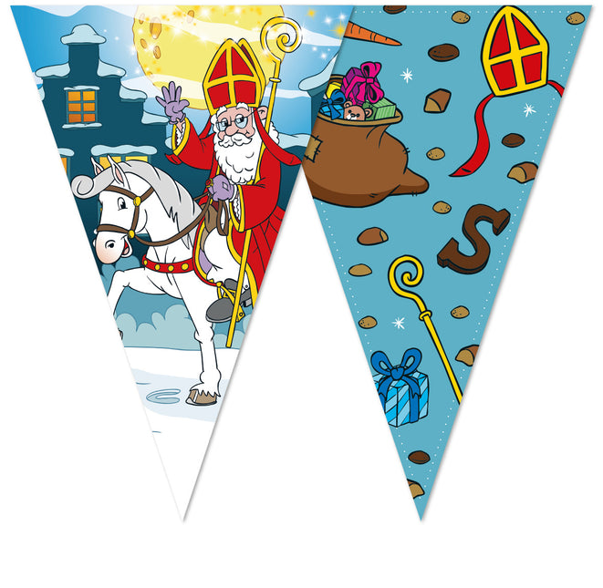 Feestbazaar Vlaggenlijn Sinterklaas & Ozosnel Cartoon (10m)