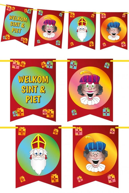 Feestbazaar Vlaggenlijn Vaandel Welkom Sint en Piet