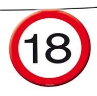Feestbazaar Vlaggenlijn verkeersbord '18'