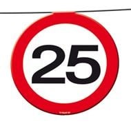 Feestbazaar Vlaggenlijn verkeersbord '25'