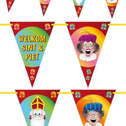 Feestbazaar Vlaggenlijn Welkom Sint & Piet Lisandro (6m)