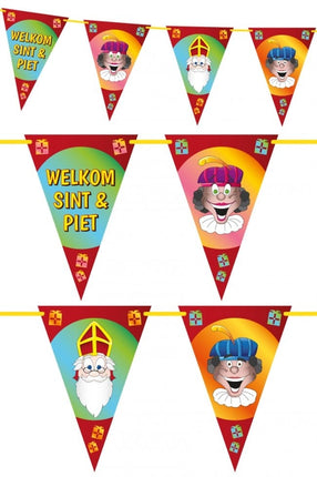 Feestbazaar Vlaggenlijn Welkom Sint & Piet Lisandro (6m)
