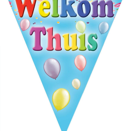 Feestbazaar Vlaggenlijn Welkom Thuis Ballonnen & Slingers - 5m