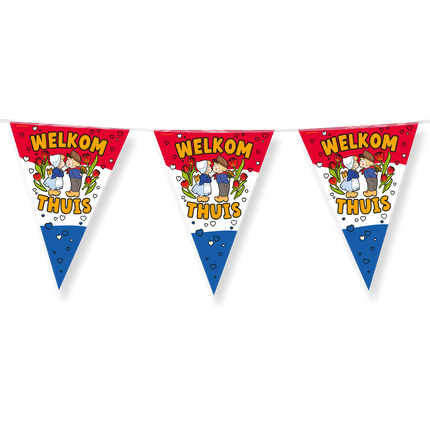 Feestbazaar Vlaggenlijn Welkom Thuis Cartoon Holland (10m)