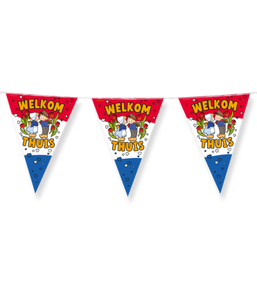 Feestbazaar Vlaggenlijn Welkom Thuis Cartoon Holland (10m)