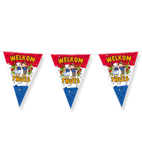 Feestbazaar Vlaggenlijn Welkom Thuis Cartoon Holland (10m)