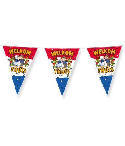 Feestbazaar Vlaggenlijn Welkom Thuis Cartoon Holland (10m)
