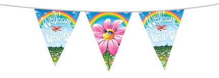 Feestbazaar Vlaggenlijn Welkom thuis Regenboog - 10 Meter