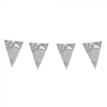 Feestbazaar Vlaggenlijn Zilver Metallic (10m)