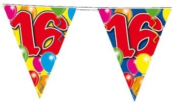 Feestbazaar Vlaggenlijnlijn leeftijd '16'