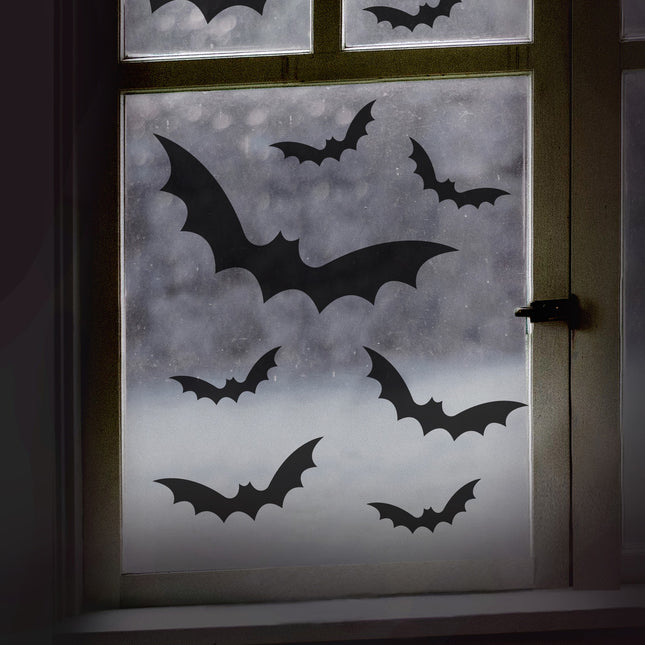 Feestbazaar Vleermuis Halloween Raamstickers (11st)