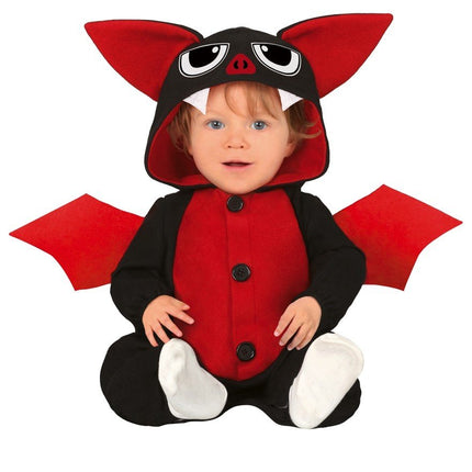 Feestbazaar Vleermuis Jumpsuit Rood Baby