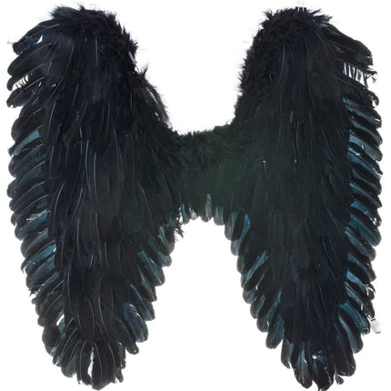 Feestbazaar Vleugels Zwart Darkness (70x65cm)