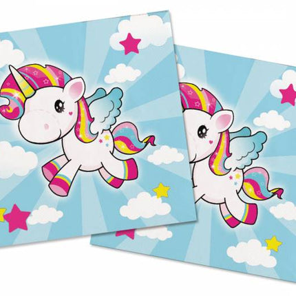 Feestbazaar Vliegende Unicorn Servetten 33x33cm