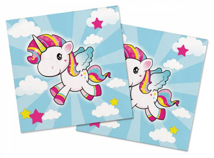 Feestbazaar Vliegende Unicorn Servetten 33x33cm