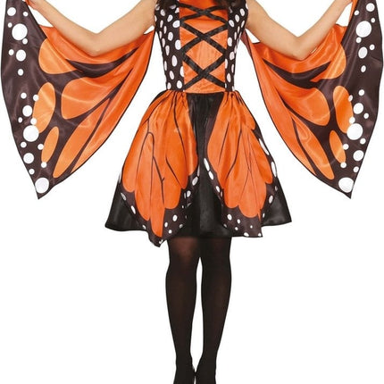 Feestbazaar Vlinder Jurk Dames Oranje Amira