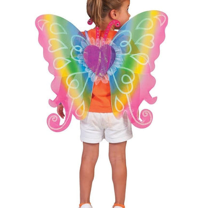 Feestbazaar Vlinder Vleugels Regenboog Kind (60x54cm)