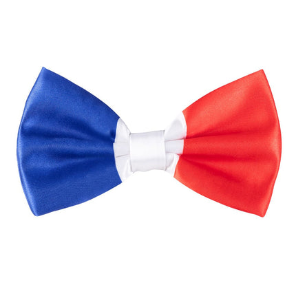 Feestbazaar Vlinderstrik Franse vlag blauw/wit/rood