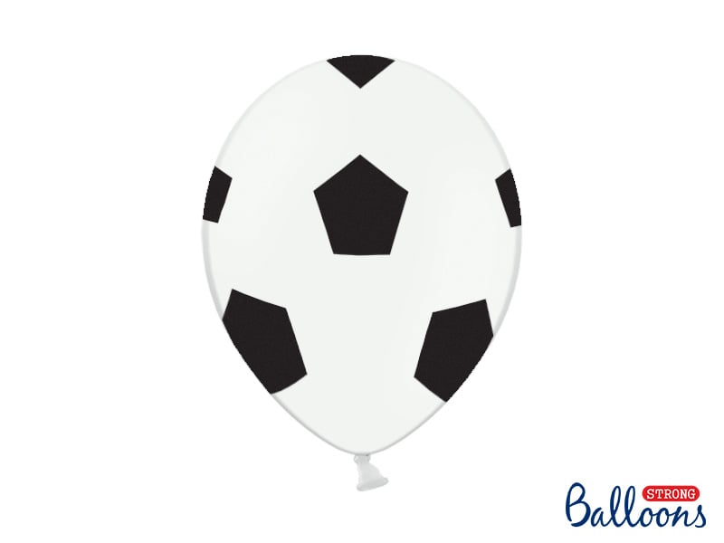 Feestbazaar Voetbal Ballonnen Puur wit 30cm (50st)
